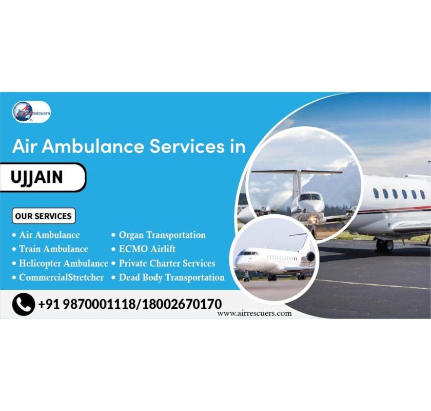 24/7 Emergency Air Ambulance Services in Ujjain