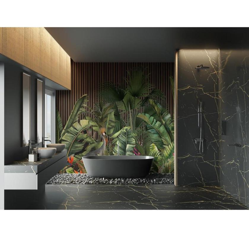 tropical bathroom wallpaper