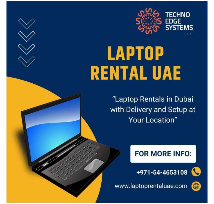 Dell, HP, Lenovo Laptop Rentals Across UAE
